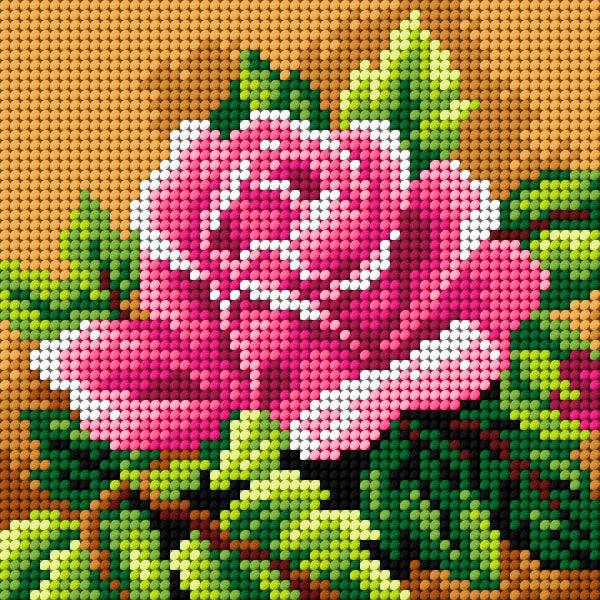 Needlepoint canvas for halfstitch without yarn Rose 2756D - Printed Tapestry Canvas - Wizardi