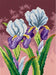 Needlepoint canvas for halfstitch without yarn Spring Irises 2595F - Printed Tapestry Canvas - Wizardi