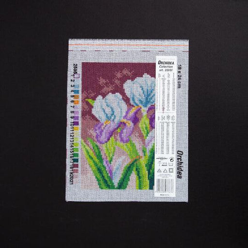 Needlepoint canvas for halfstitch without yarn Spring Irises 2595F - Printed Tapestry Canvas - Wizardi