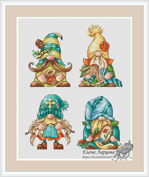 Needlework Dwarfs - PDF Cross Stitch Pattern - Wizardi