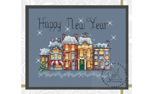 New Year's Town - PDF Cross Stitch Pattern - Wizardi