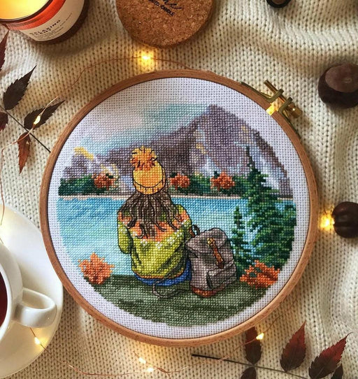 Next to the River - PDF Cross Stitch Pattern - Wizardi