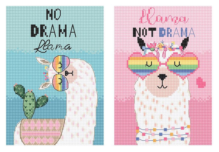 No drama Llama L8044 Counted Cross Stitch Kit - Wizardi