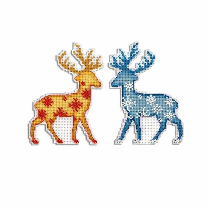 Northern Deer P-455 / SR-455 Plastic Canvas Counted Cross Stitch Kit - Wizardi