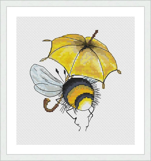 October Bumblebee - PDF Cross Stitch Pattern - Wizardi