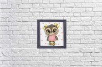 Owl Nika CS2374 7.9 x 7.9 inches Wizardi Diamond Painting Kit - Wizardi