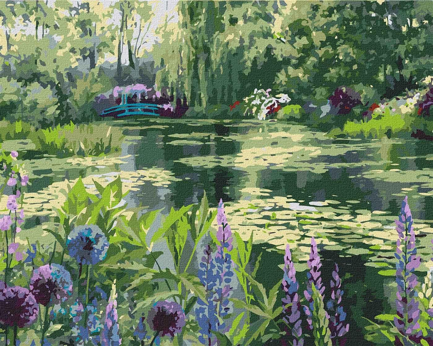 Painting by Numbers kit Monet's garden in Giverny KHO2838 - Wizardi