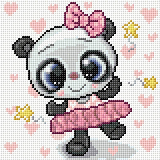 Panda Ballerina CS2479 7.9 x7.9 inches Crafting Spark Diamond Painting Kit - Wizardi