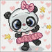 Panda Ballerina CS2479 7.9 x7.9 inches Crafting Spark Diamond Painting Kit - Wizardi