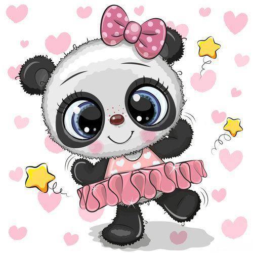 Panda Ballerina CS2479 7.9 x7.9 inches Crafting Spark Diamond Painting Kit - Wizardi