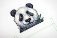 Panda Cross Stitch on Clothes kit B-241 / SV-241 - Wizardi