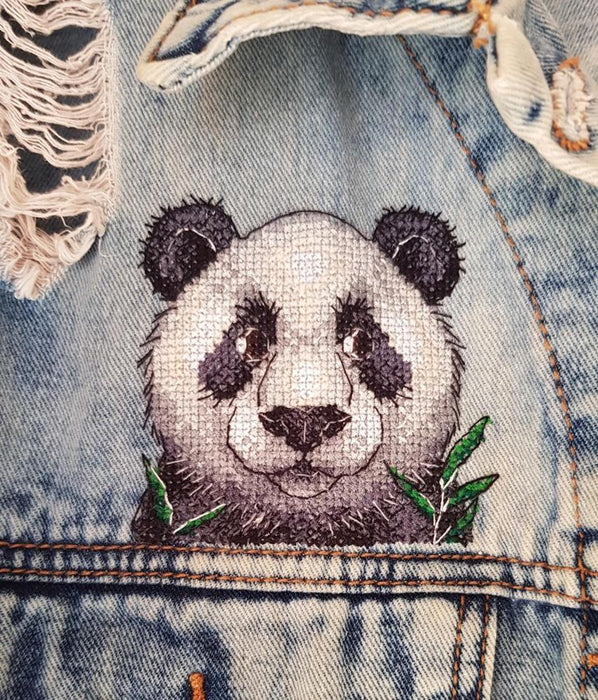 Panda Cross Stitch on Clothes kit B-241 / SV-241 - Wizardi