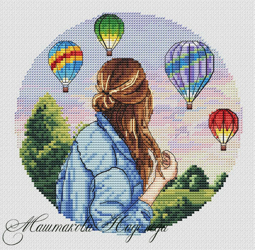 Parade of Balloons - PDF Cross Stitch Pattern - Wizardi