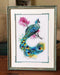 Peacock Cross stitch pattern Spring Cross Stitch pdf Modern cross stitch pattern Tropical Aloha cross stitch Counted cross stitch Bird - Wizardi