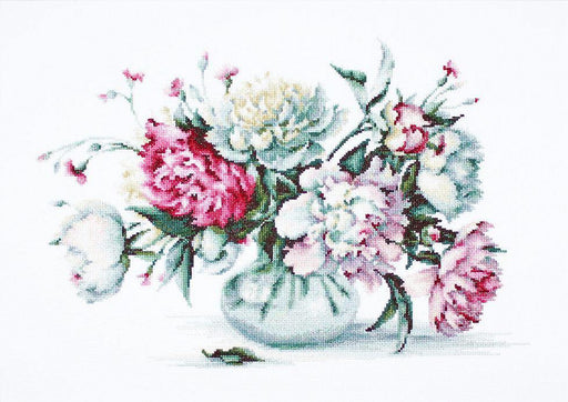 Peonies B2263L Counted Cross-Stitch Kit - Wizardi