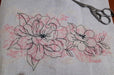 Peony with Aquarelle Background - PDF Free Cross Stitch Pattern - Wizardi