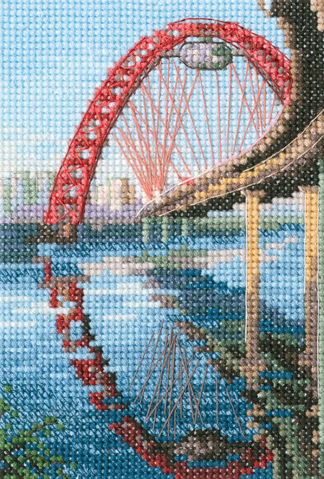 Picturesque bridge C310 Counted Cross Stitch Kit - Wizardi