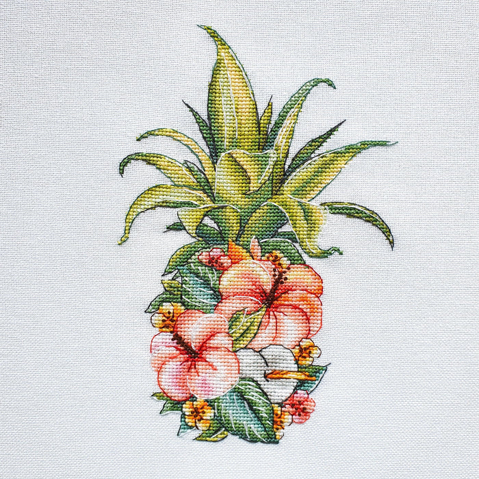 Pineapple Cross stitch pattern Flowers Cross Stitch pdf Modern cross stitch pattern Tropical Aloha cross stitch Counted cross stitch Fruit - Wizardi