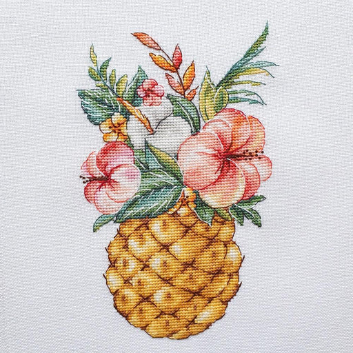 Pineapple Cross stitch pattern Flowers Cross Stitch pdf Modern cross stitch pattern Tropical Aloha cross stitch Counted cross stitch Fruit - Wizardi