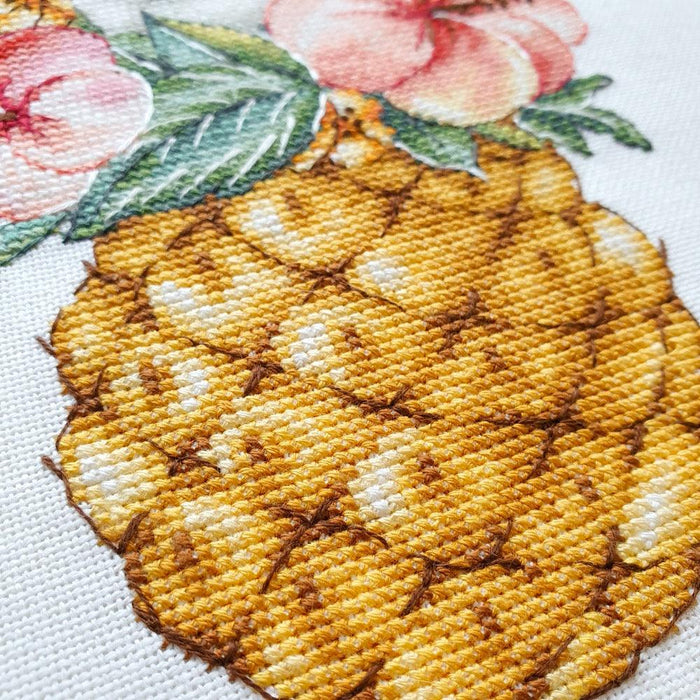 Pineapple Cross stitch pattern Flowers Cross Stitch pdf Modern cross stitch pattern Tropical Aloha cross stitch Counted cross stitch Fruit - Wizardi