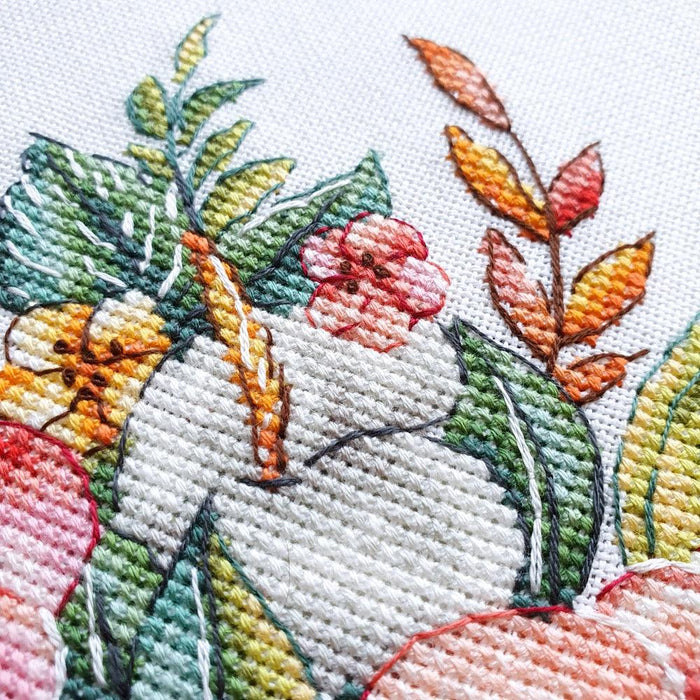 Pineapple Cross stitch pattern Flowers Cross Stitch pdf Modern cross stitch pattern Tropical Aloha cross stitch Counted cross stitch Fruit - Wizardi