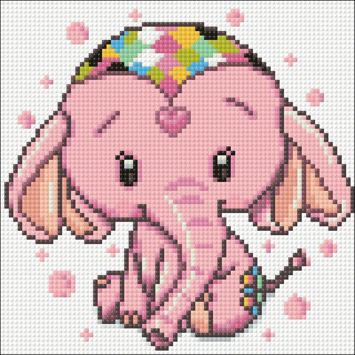 Pink Elephant CS2480 7.9 x 7.9 inches Crafting Spark Diamond Painting Kit - Wizardi