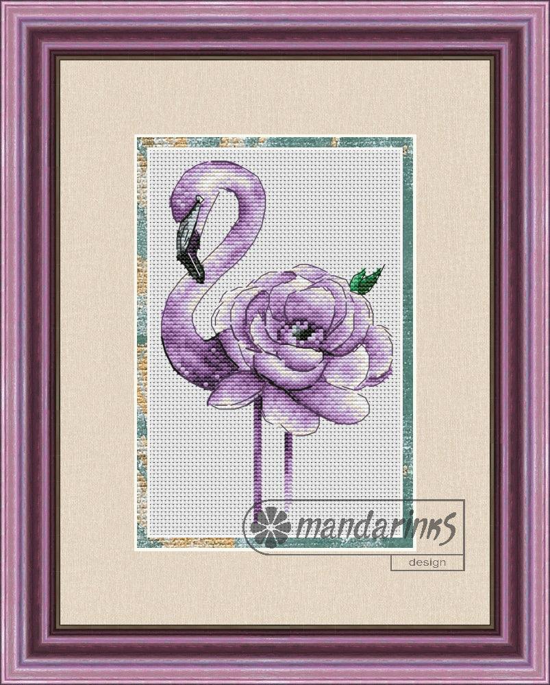 Pink Flamingo - Free PDF Cross Stitch Pattern - Wizardi