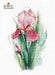 Pink iris 1424 Counted Cross Stitch Kit - Wizardi