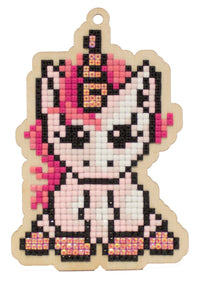 Pink Unicorn CSw338 Diamond Painting on Plywood Kit - Wizardi