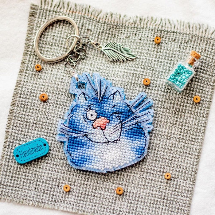 Plastic Canvas Blue Cat. Emotions - PDF Cross Stitch Pattern - Wizardi