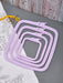 Plastic Square Hoop Nurge 170-12 Pastel Lilac - Wizardi