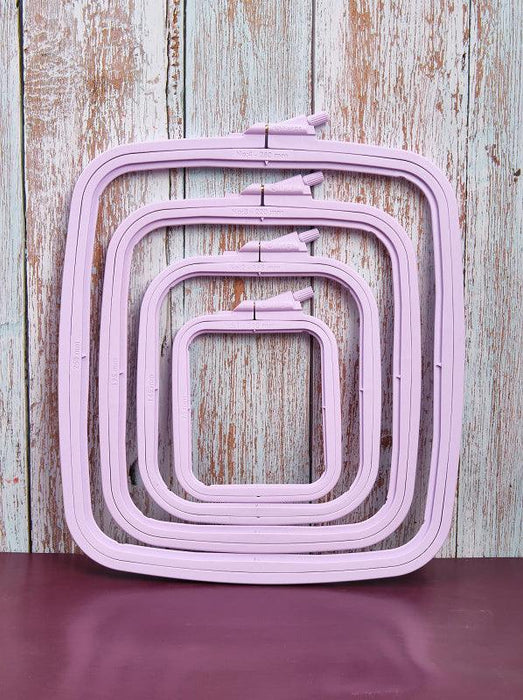 Plastic Square Hoop Nurge 170-12 Pastel Lilac - Wizardi