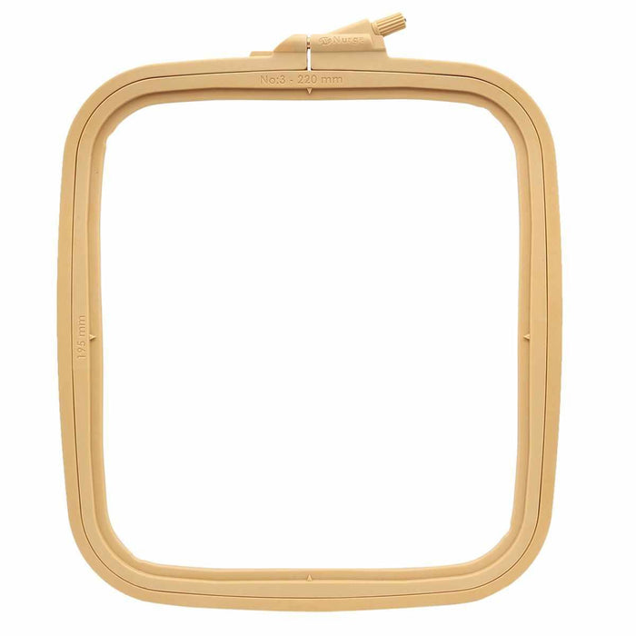 Plastic Square Hoop Nurge 170-13 Coffee Brown - Wizardi