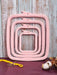 Plastic Square Hoop Nurge 170-13 Pastel Pink - Wizardi