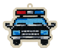 Police Car CSw385 Diamond Painting on Plywood Kit - Wizardi