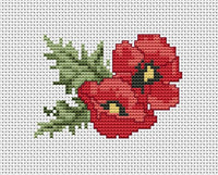 Poppies B023L Counted Cross-Stitch Kit - Wizardi