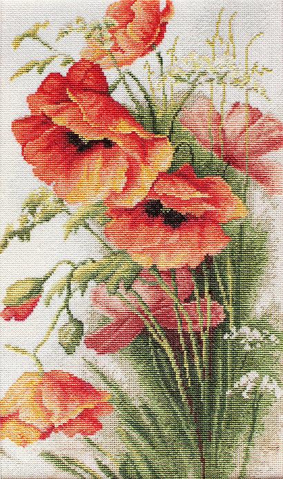 Poppies B213L Counted Cross-Stitch Kit - Wizardi