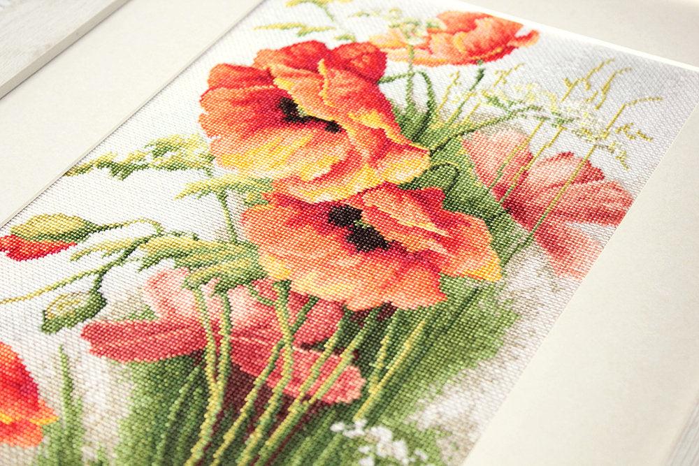 Poppies B213L Counted Cross-Stitch Kit - Wizardi