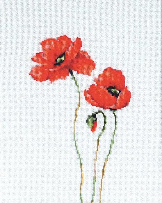 Poppies B2225L Counted Cross-Stitch Kit - Wizardi