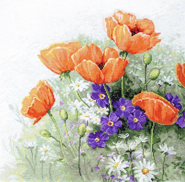 Poppies B2368L Counted Cross-Stitch Kit - Wizardi