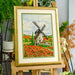 Poppies with Windmill. Netherlands - PDF Cross Stitch Pattern - Wizardi