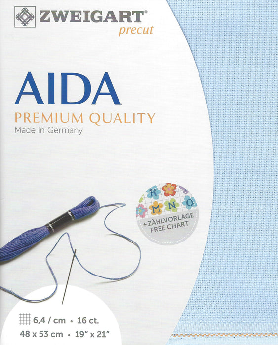 Precut Zweigart Aida 3251/503 Blue - Wizardi