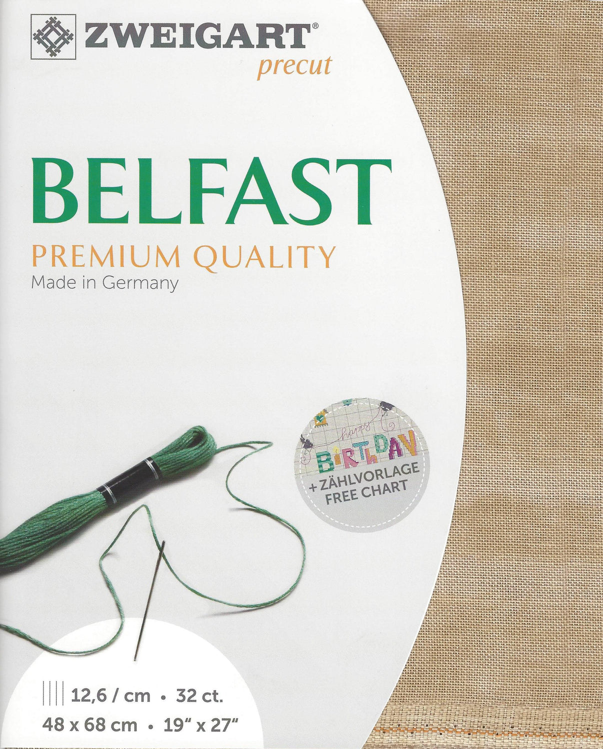 Precut Zweigart Belfast Vintage 3609/3009 Vintage Country Mocha - Wizardi