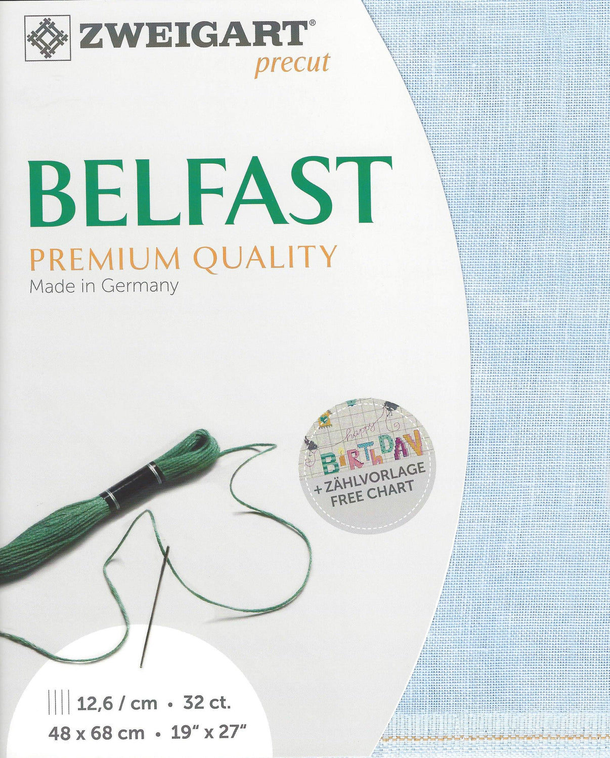 Precut Zweigart Belfast Vintage 3609/5139 Vintage Blue - Wizardi