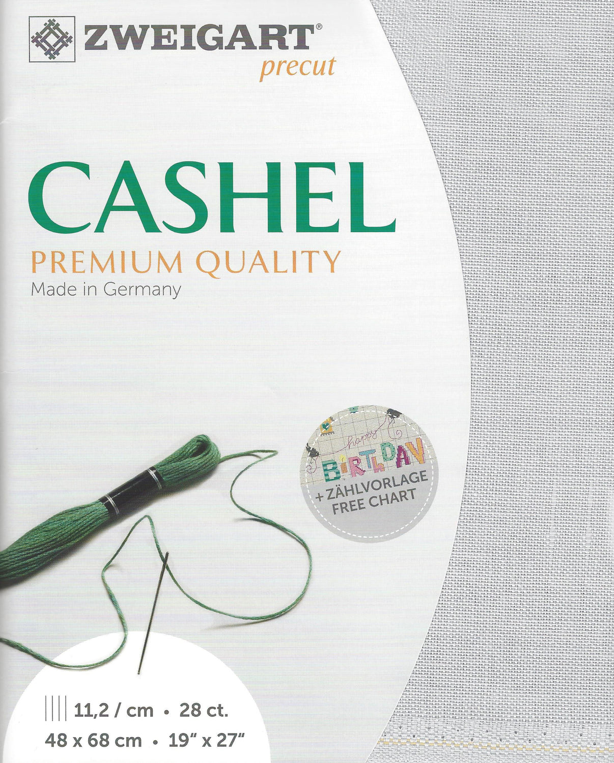Precut Zweigart Cashel 28 count Pearl Gray 3281/705 - Wizardi