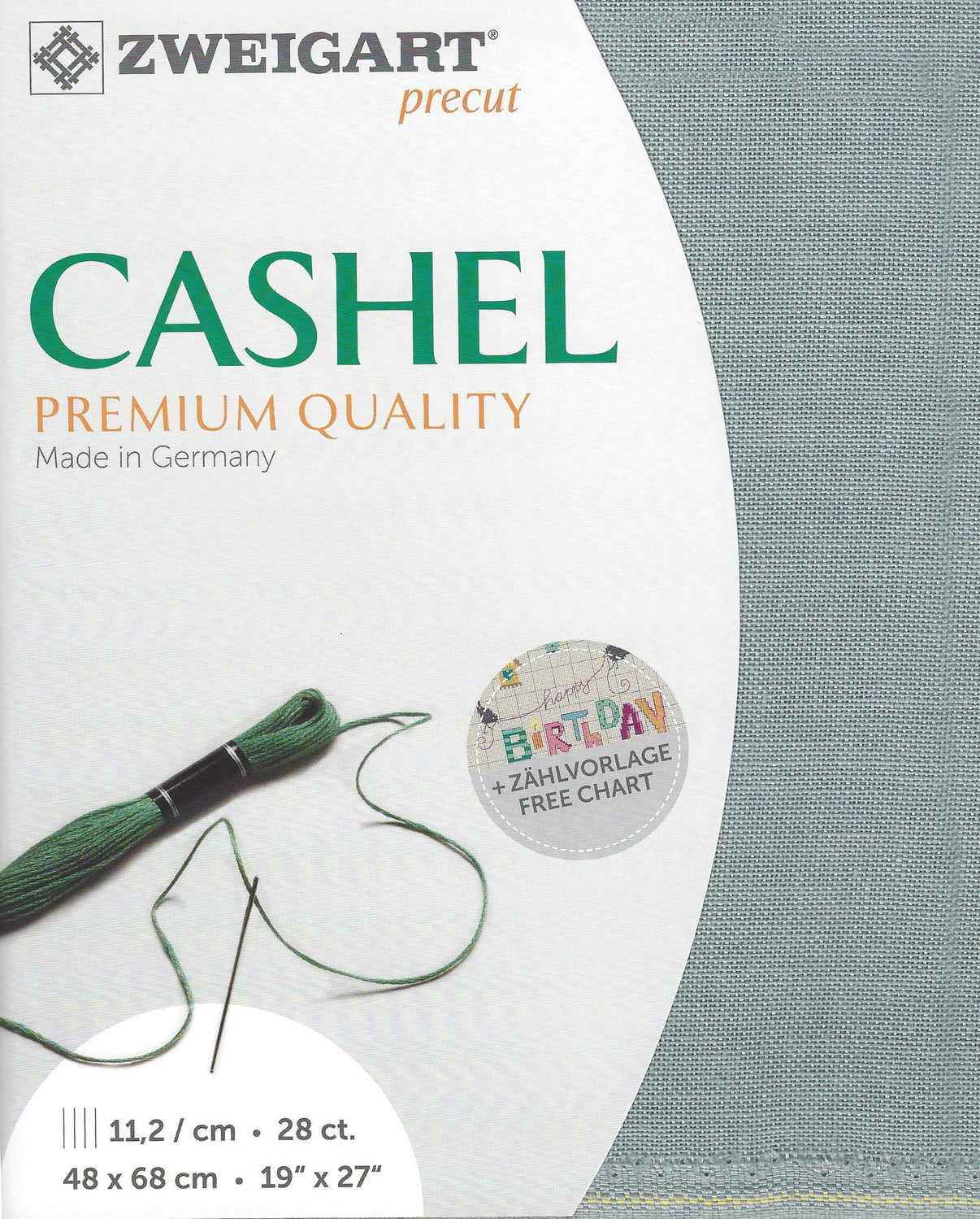 Precut Zweigart Cashel 28 count Pearl Gray 3281/778 - Wizardi