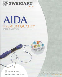 Precut Zweigart Fein-Aida 18 ct. 3793/718 Confederate Grey - Wizardi