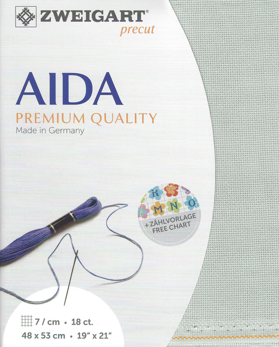 Precut Zweigart Fein-Aida 18 ct. 3793/718 Confederate Grey - Wizardi