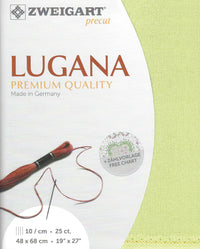 Precut Zweigart Lugana 25 count Lime Green 3835/6140 - Wizardi