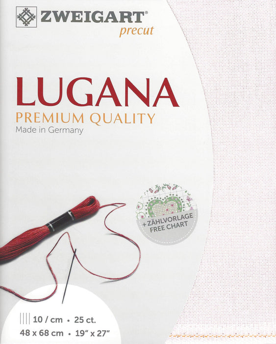 Precut Zweigart Lugana 25 count Pale Rose 3835/443 - Wizardi